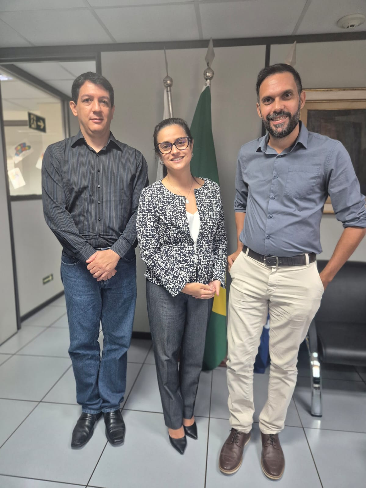 Diretores da ANASEG e Débora Andrade durante visita institucional ao INSS em Brasília