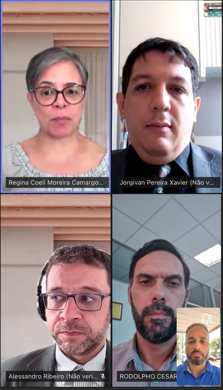 Captura de tela de uma videoconferência entre membros da ANASEG e representantes do Ministério da Gestão e da Inovação em Serviços Públicos (MGI). A reunião abordou o histórico, os desafios e a defesa da carreira dos Analistas do Seguro Social, reforçando o compromisso com o fortalecimento do INSS e a valorização profissional.