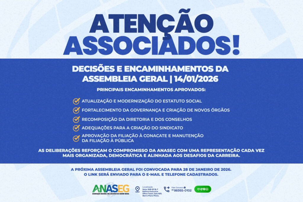 ANASEG avança na revisão estatutária e convoca nova Assembleia para 28 de janeiro