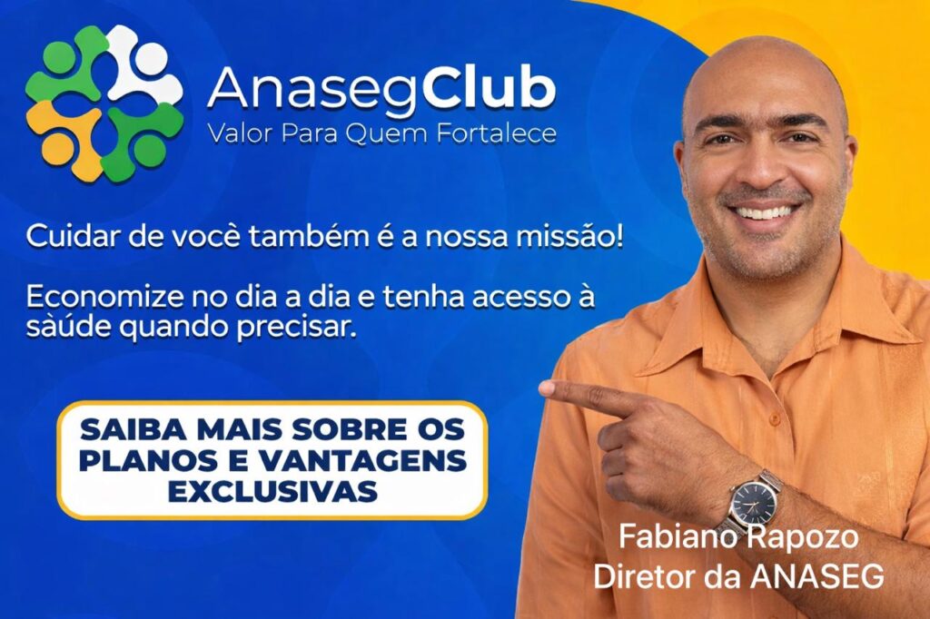 Fabiano Rapozo, diretor da ANASEG, apresenta o AnasegClub com planos e vantagens exclusivas em saúde e benefícios.