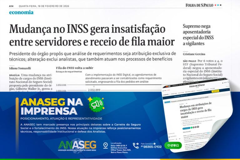 Em matéria da Folha de SP, ANASEG alerta para riscos em mudança no INSS