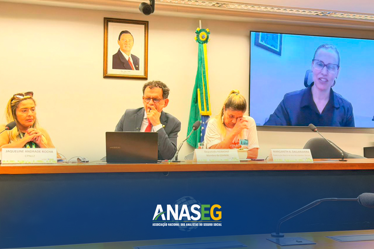 Foto da participação da ANASEG em audiência pública sobre o fortalecimento do INSS